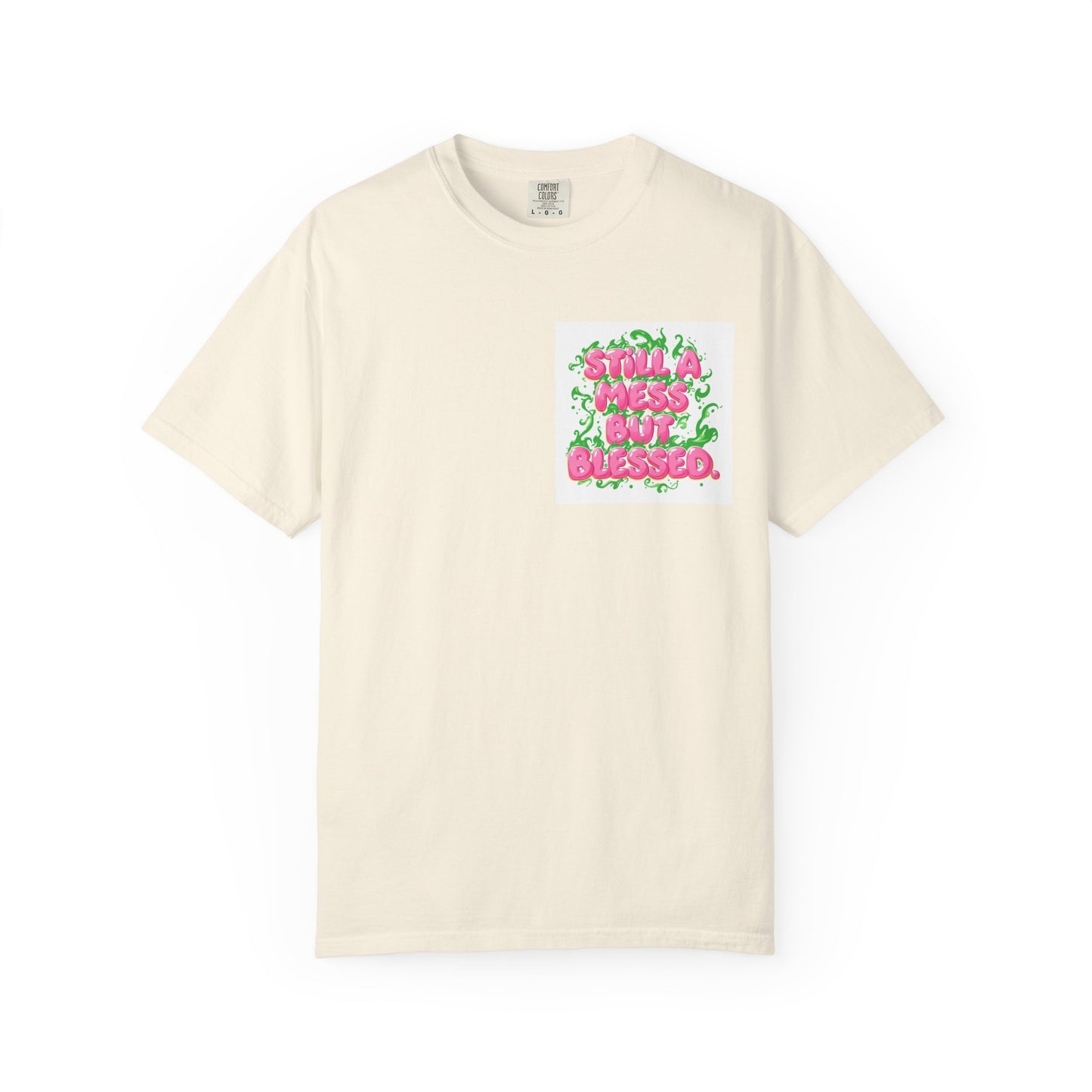 T-Shirt - 'Still A Mess But Blessed' Floral Graphic Tee