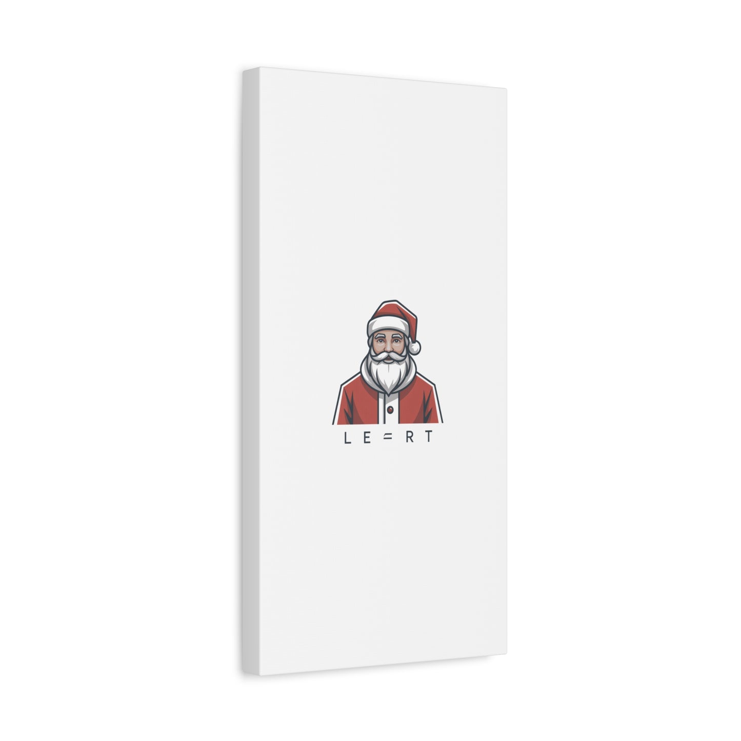 Minimal Santa Canvas, Modern Santa Graphic | Geometric Christmas Wall Art