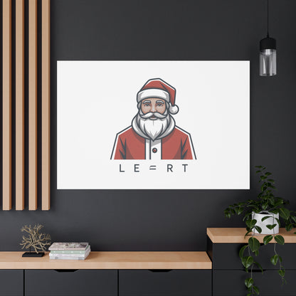 Minimal Santa Canvas, Modern Santa Graphic | Geometric Christmas Wall Art