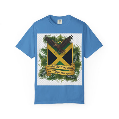 Jamaica Flag Eagle T-Shirt — "We shall RISE and spread our Wings once again" Patriotic Tee