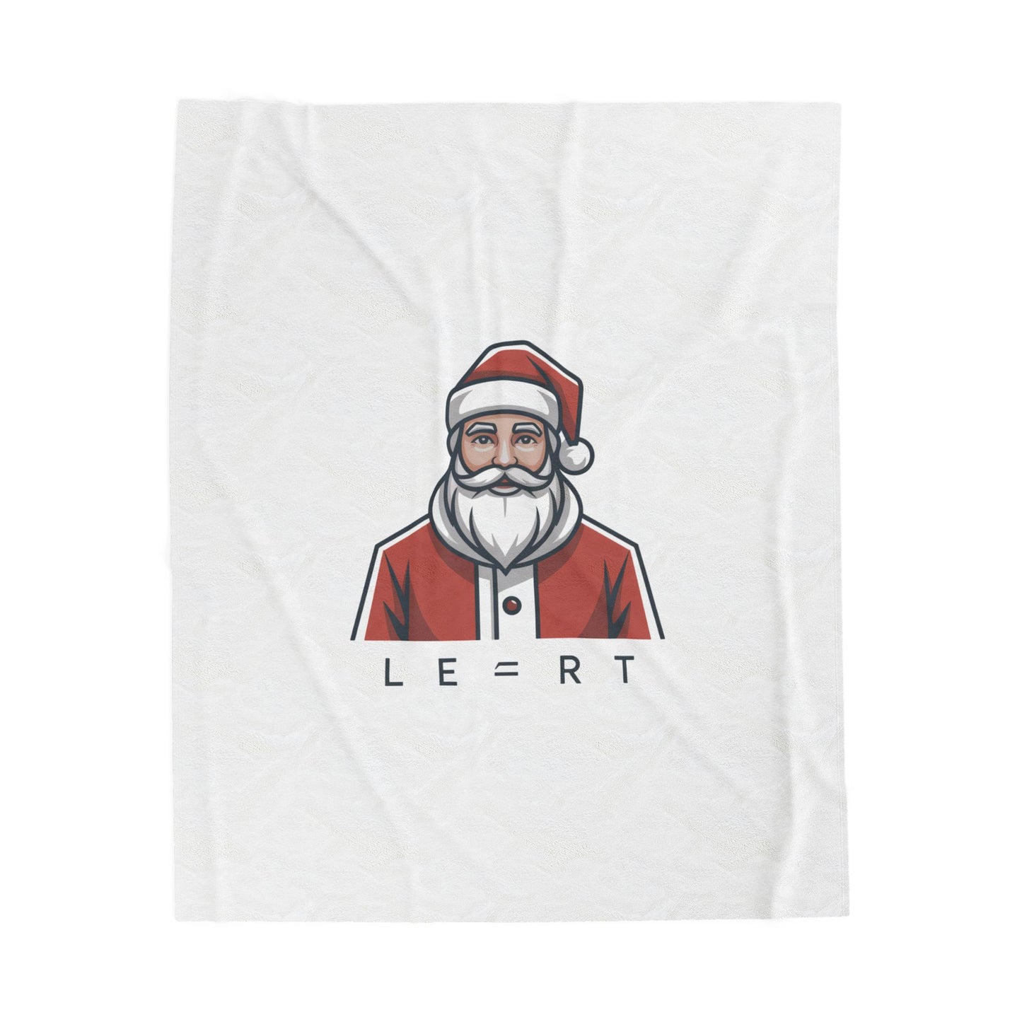 Minimal Santa Graphic Plush Blanket | Modern Santa, Geometric Christmas