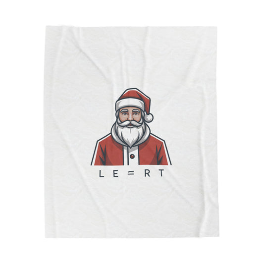 Minimal Santa Graphic Plush Blanket | Modern Santa, Geometric Christmas