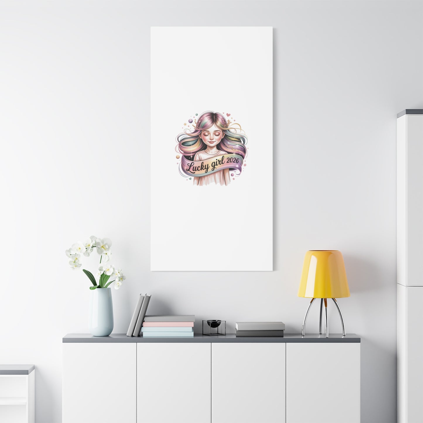 Lucky Girl 2026 Canvas Print | manifest luck, lucky charms