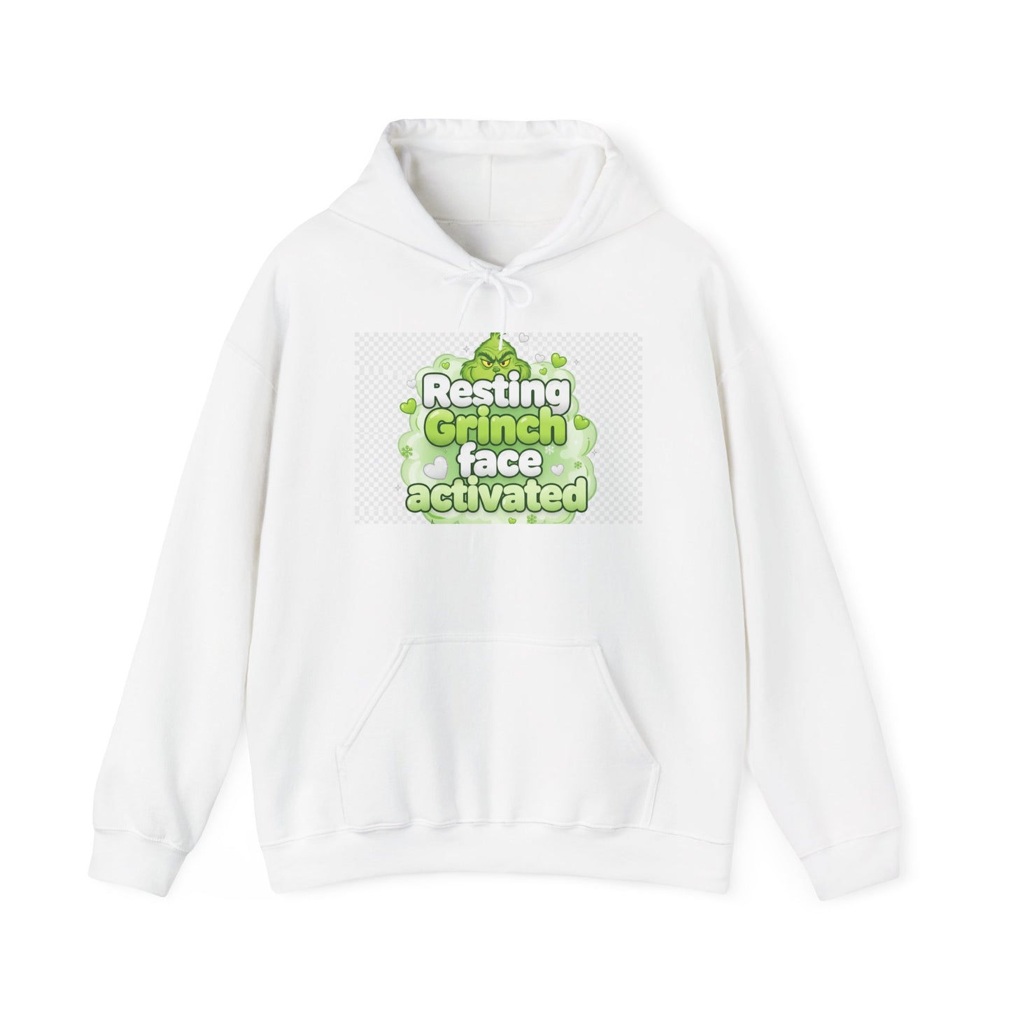 Resting Grinch Face Activated Hoodie – Funny Holiday Sweatshirt