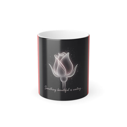 Color Morphing Mug with Inspirational Rose Design