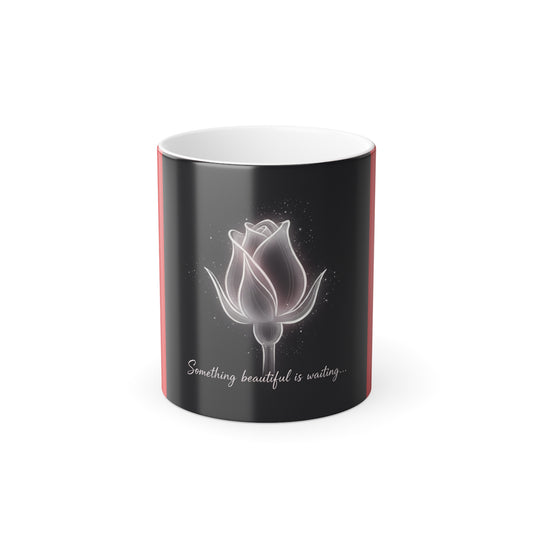 Color Morphing Mug with Inspirational Rose Design