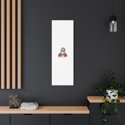 Minimal Santa Canvas, Modern Santa Graphic | Geometric Christmas Wall Art