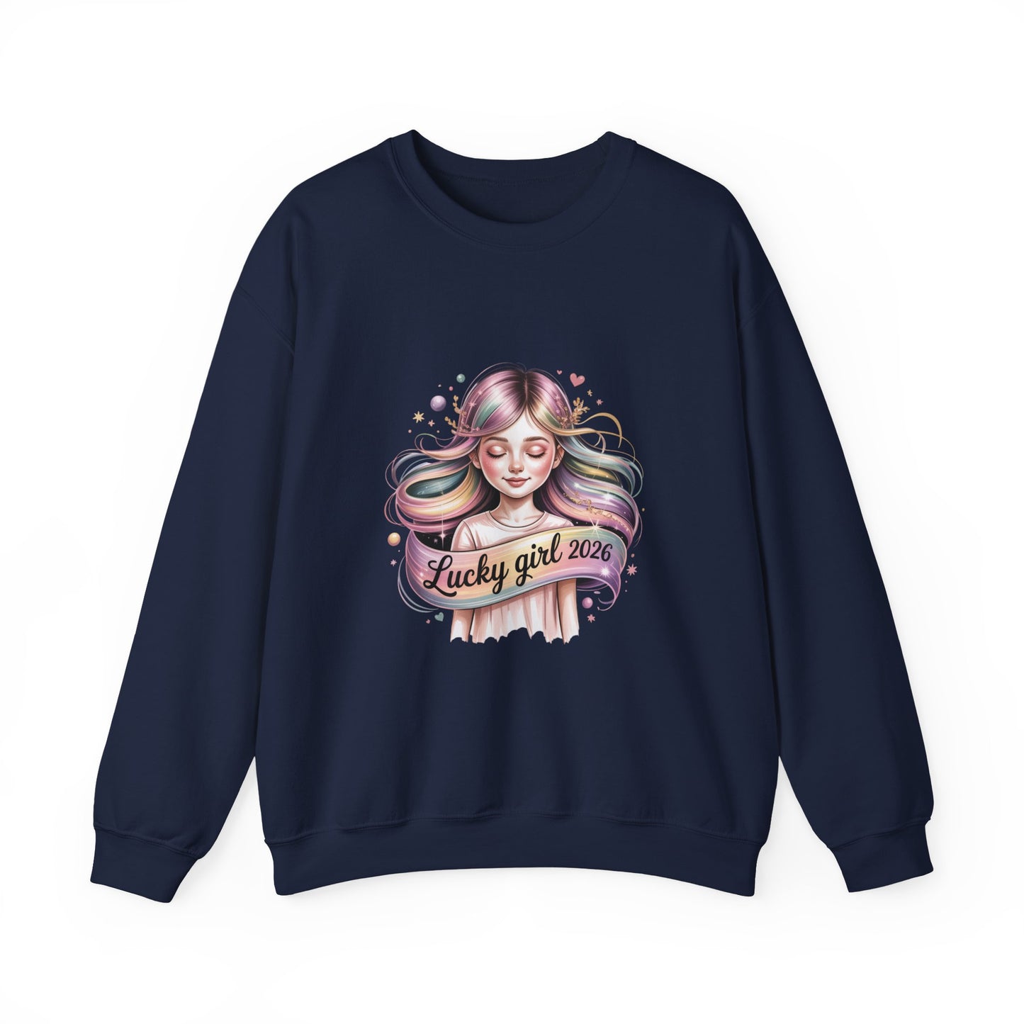 Lucky Girl 2026 Crewneck Sweatshirt | manifest luck, lucky charms