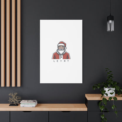 Minimal Santa Canvas, Modern Santa Graphic | Geometric Christmas Wall Art