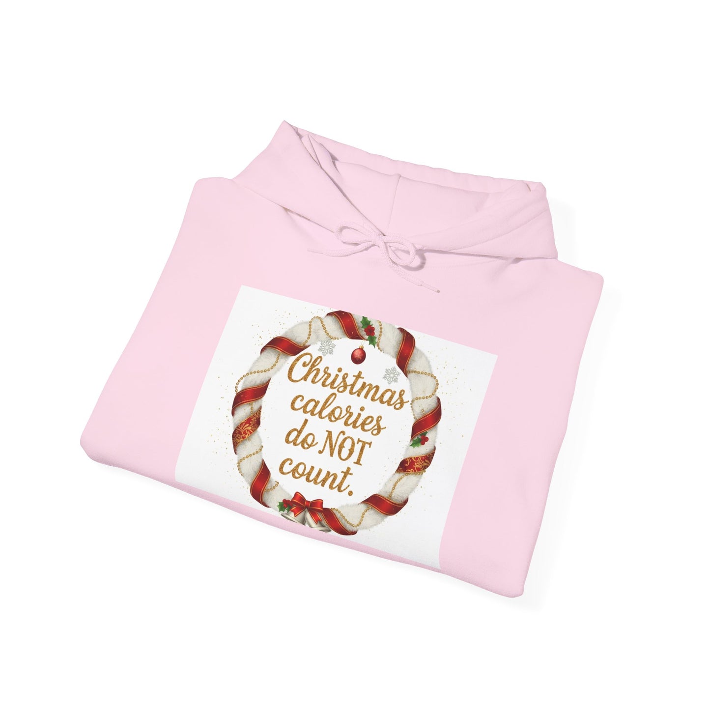 Christmas Calories Do Not Count Hoodie — Festive Candy Cane Holiday Sweatshirt