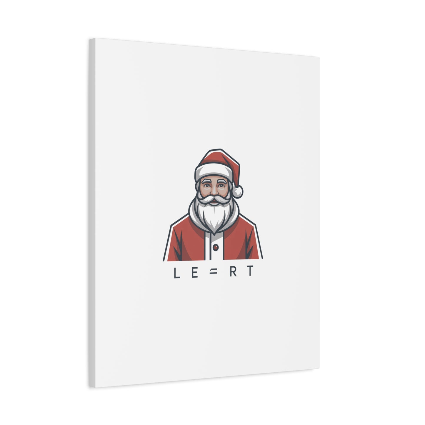 Minimal Santa Canvas, Modern Santa Graphic | Geometric Christmas Wall Art