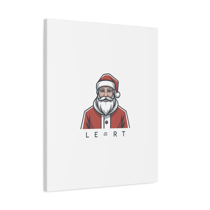 Minimal Santa Canvas, Modern Santa Graphic | Geometric Christmas Wall Art