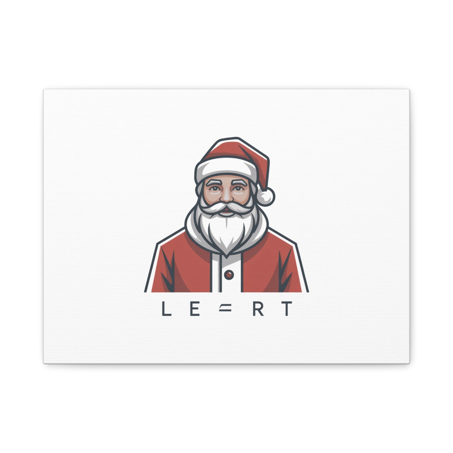 Minimal Santa Canvas, Modern Santa Graphic | Geometric Christmas Wall Art