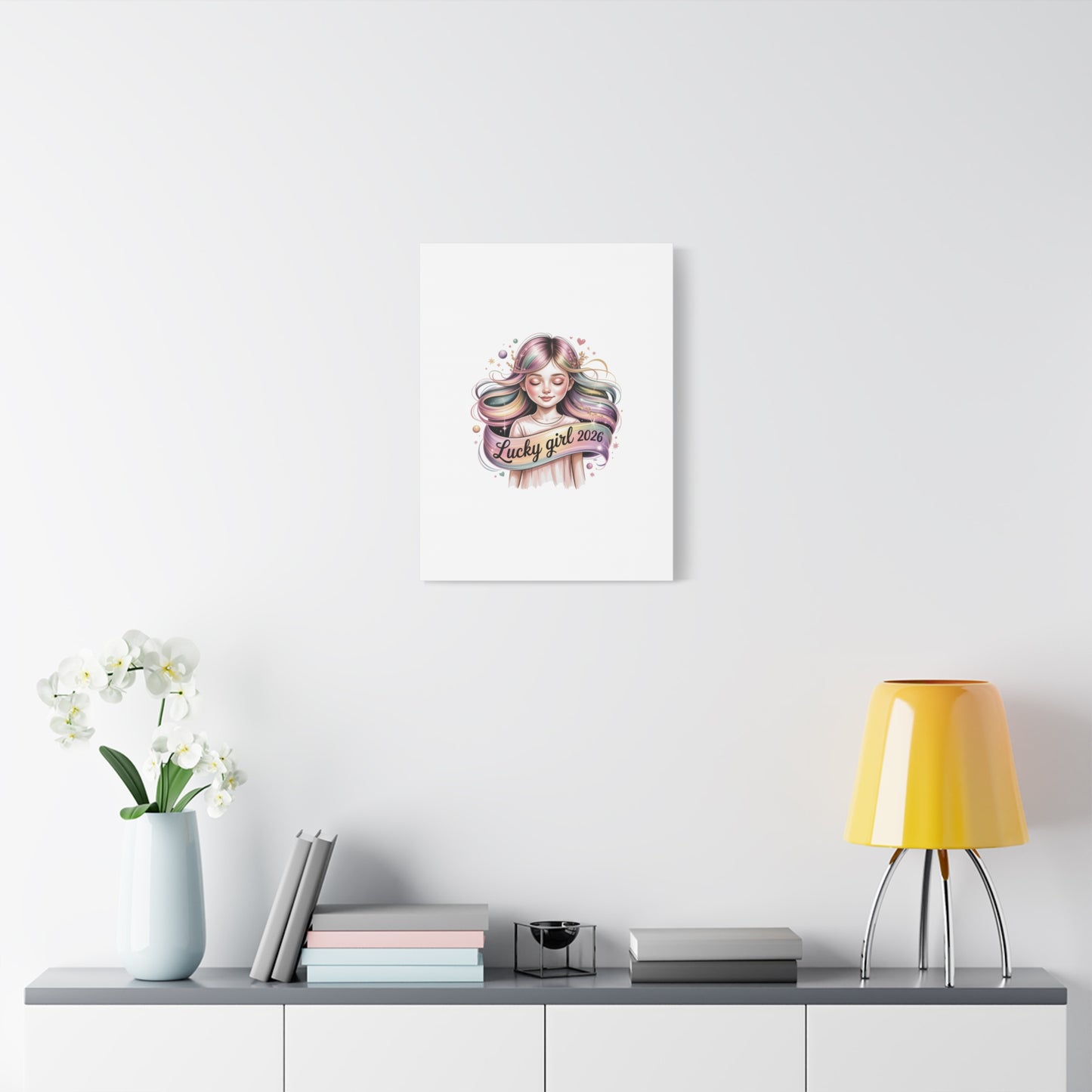 Lucky Girl 2026 Canvas Print | manifest luck, lucky charms
