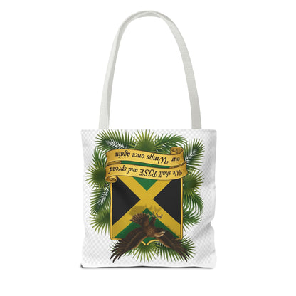 Jamaica Eagle Flag Tote Bag — "We shall RISE and spread our Wings once again" Canvas Shopper