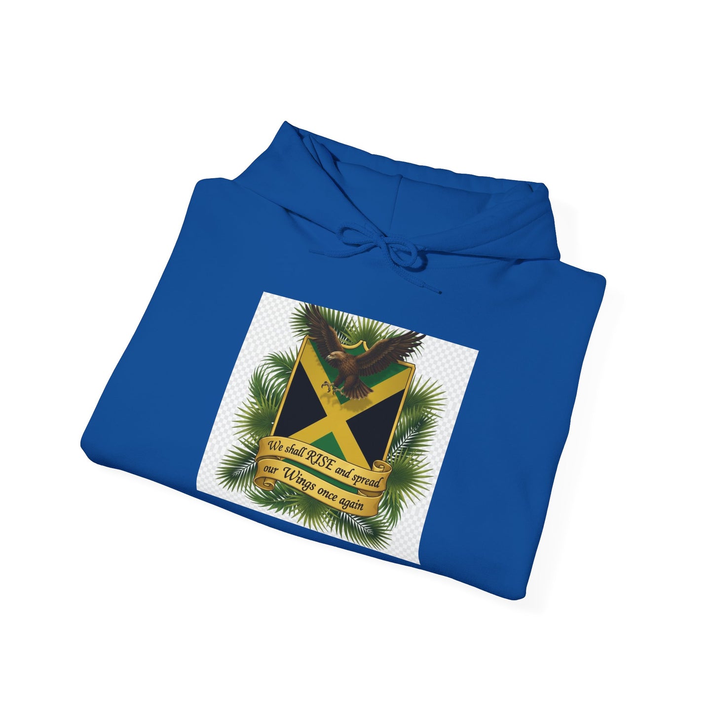 Jamaica Flag Pine Hoodie – Reggae Vibes "Out of Many, One People" Sweatshirt