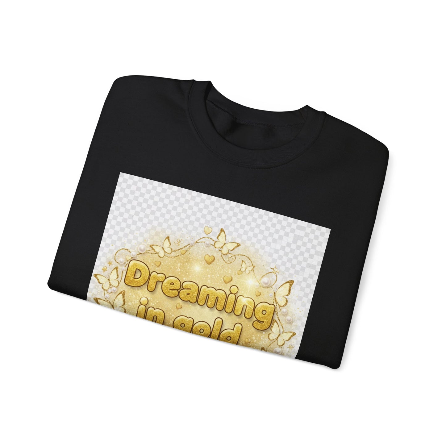 Dreaming in Gold and Glitter Crewneck Sweatshirt