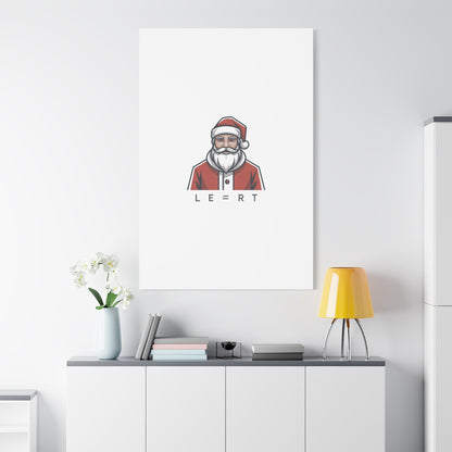 Minimal Santa Canvas, Modern Santa Graphic | Geometric Christmas Wall Art