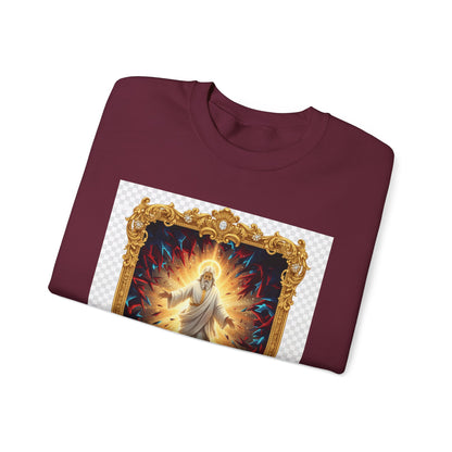 Christian Crewneck Sweatshirt — "A Present Help in Time of Trouble" Psalm 46 Design