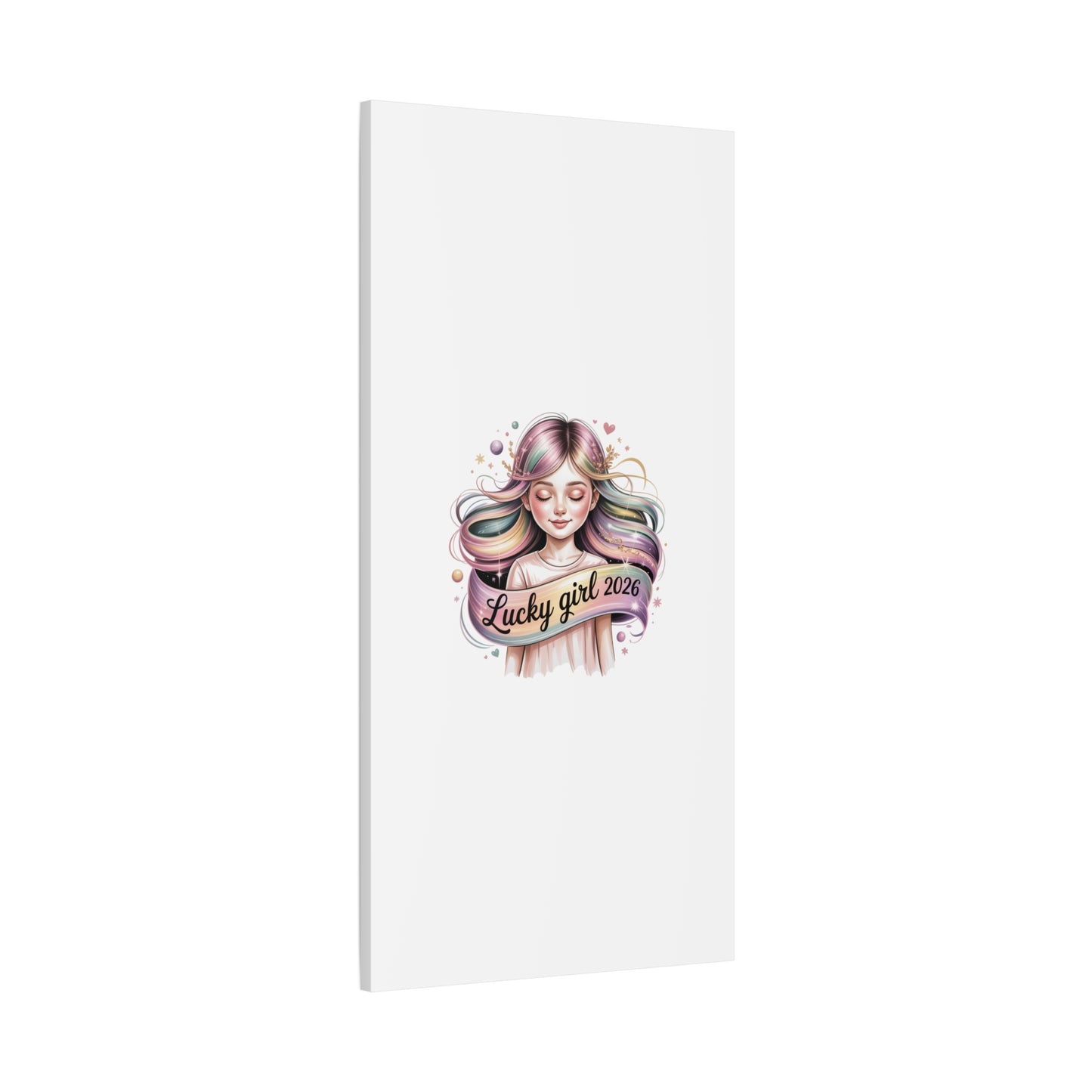Lucky Girl 2026 Canvas Print | manifest luck, lucky charms