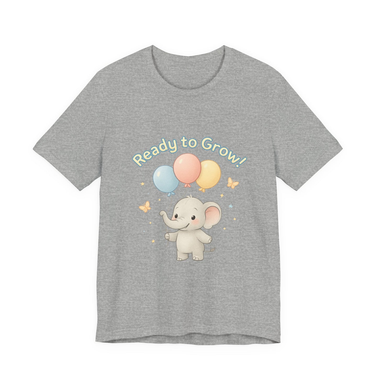 Ready to Grow Baby Tee — Cute Elephant with Balloons