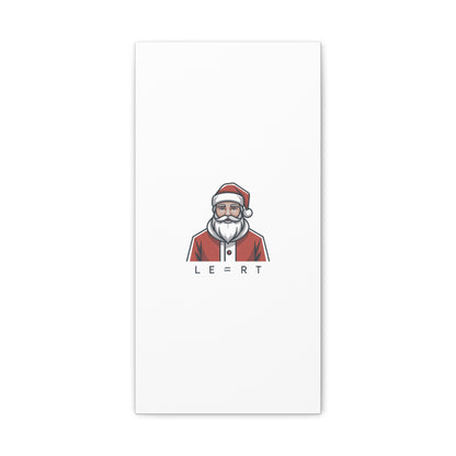 Minimal Santa Canvas, Modern Santa Graphic | Geometric Christmas Wall Art