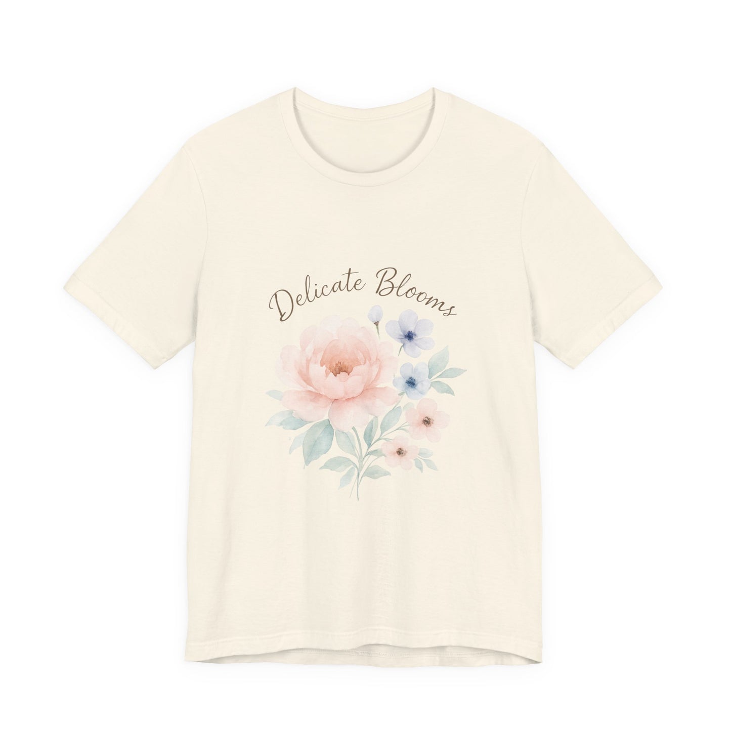 Delicate Blooms Floral Tee — Soft Pastel Flower Graphic T-Shirt