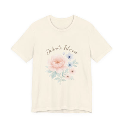 Delicate Blooms Floral Tee — Soft Pastel Flower Graphic T-Shirt
