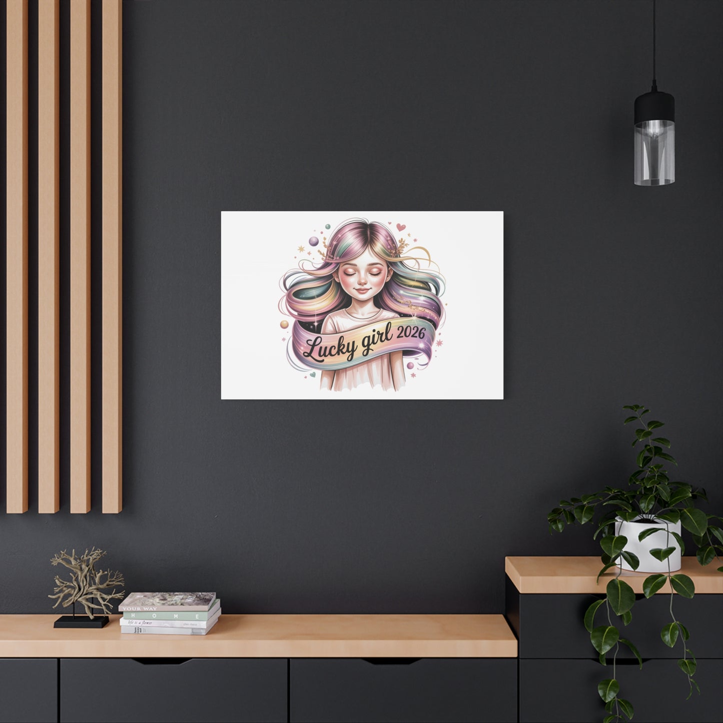 Lucky Girl 2026 Canvas Print | manifest luck, lucky charms