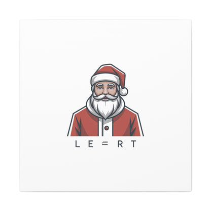 Minimal Santa Canvas, Modern Santa Graphic | Geometric Christmas Wall Art