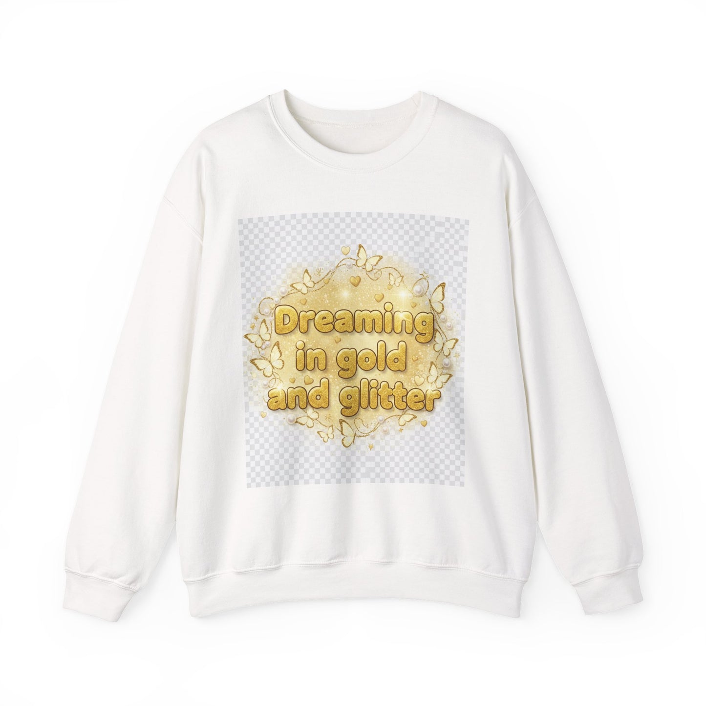 Dreaming in Gold and Glitter Crewneck Sweatshirt
