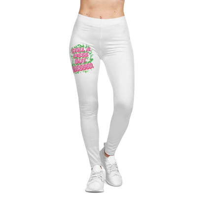 Blessed Vibes Leggings — Floral "Still I Feel So Blessed" Graphic Leggings
