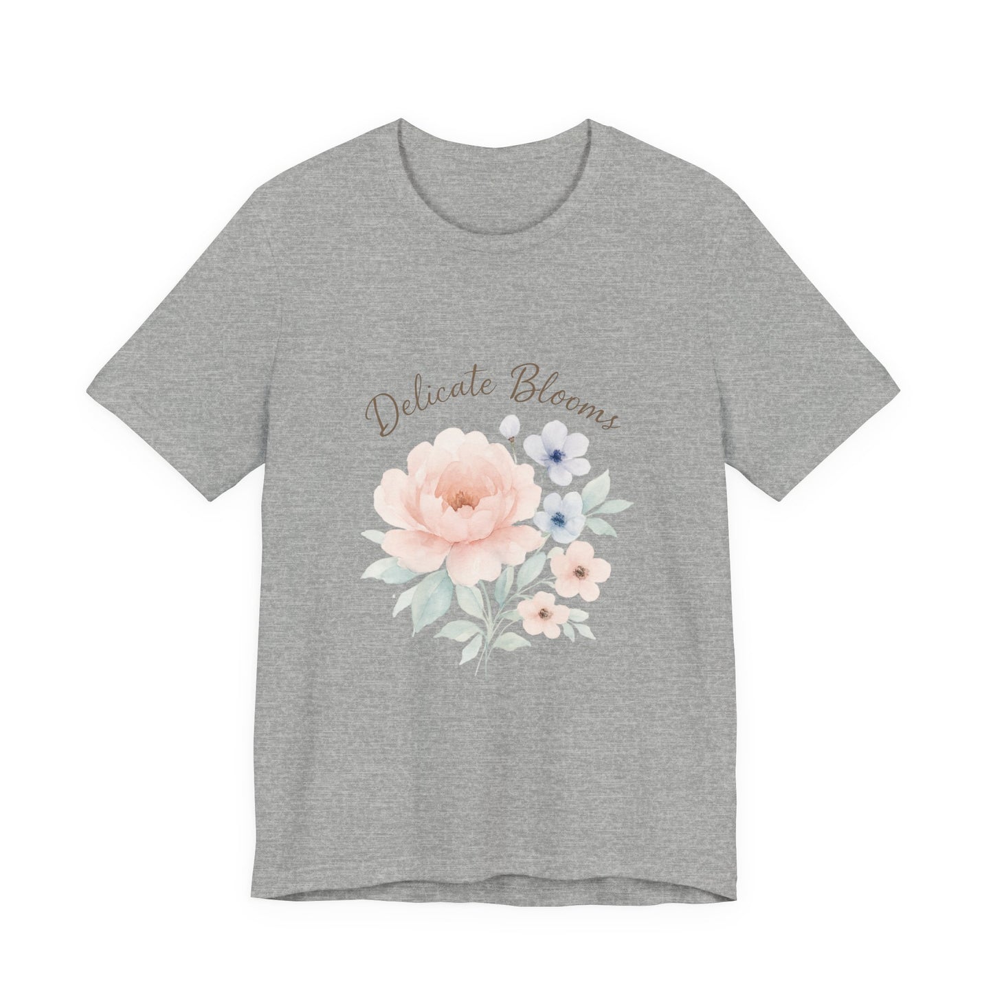 Delicate Blooms Floral Tee — Soft Pastel Flower Graphic T-Shirt