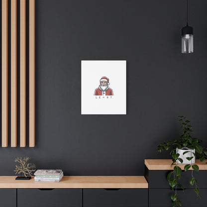 Minimal Santa Canvas, Modern Santa Graphic | Geometric Christmas Wall Art
