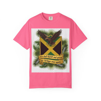 Jamaica Flag Eagle T-Shirt — "We shall RISE and spread our Wings once again" Patriotic Tee
