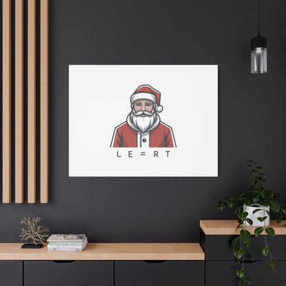 Minimal Santa Canvas, Modern Santa Graphic | Geometric Christmas Wall Art