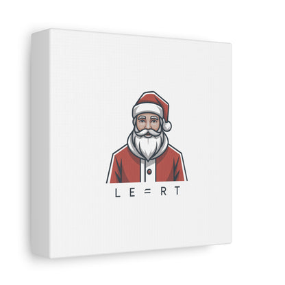 Minimal Santa Canvas, Modern Santa Graphic | Geometric Christmas Wall Art