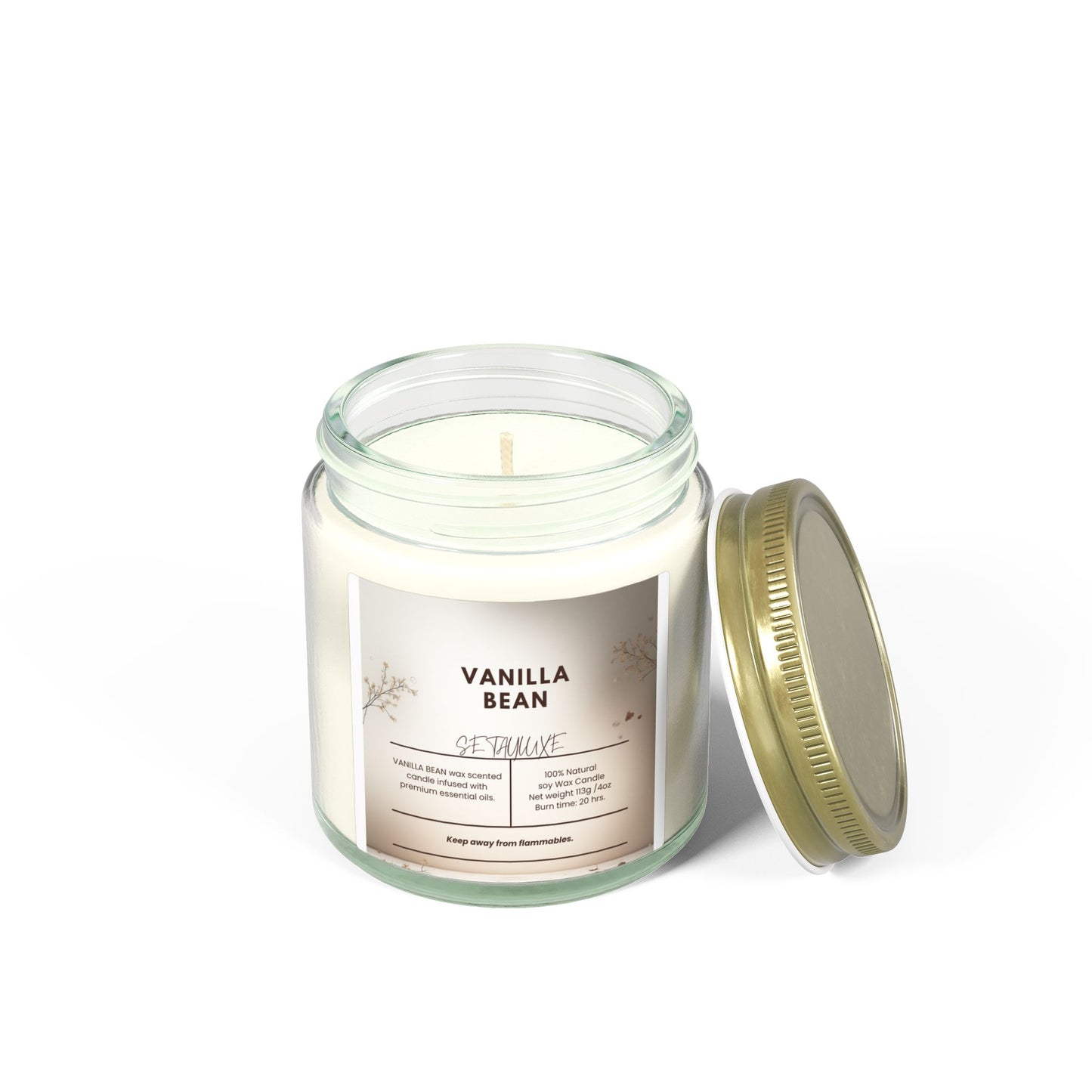 Vanilla Bean Wax Candle (4oz & 9oz)