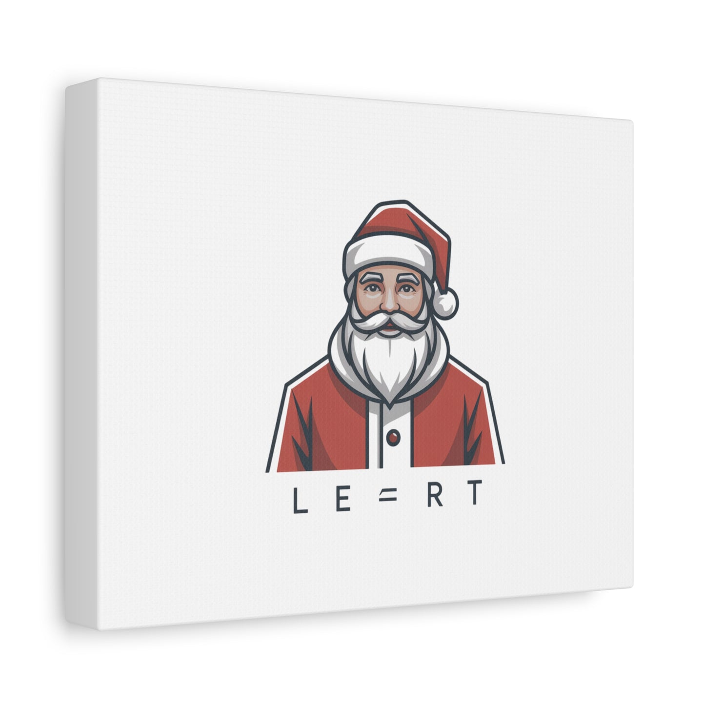 Minimal Santa Canvas, Modern Santa Graphic | Geometric Christmas Wall Art