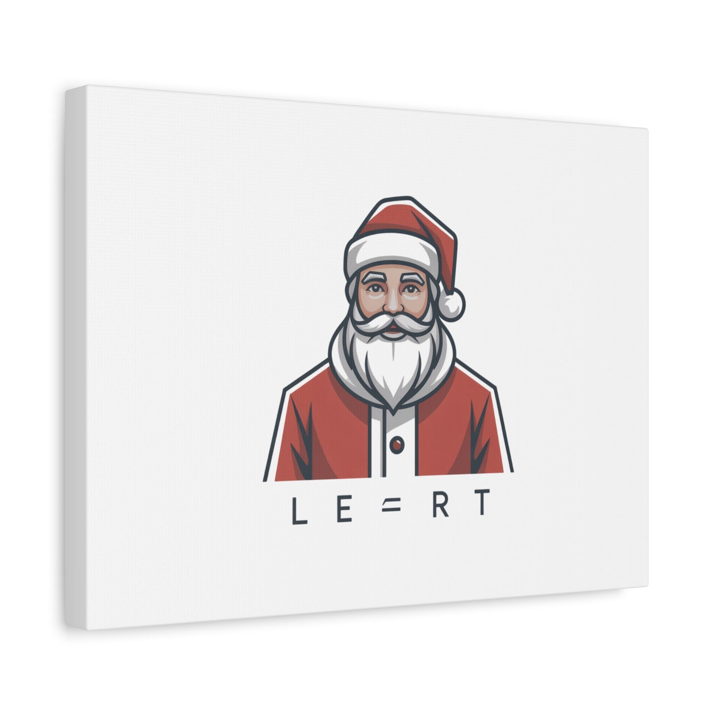 Minimal Santa Canvas, Modern Santa Graphic | Geometric Christmas Wall Art