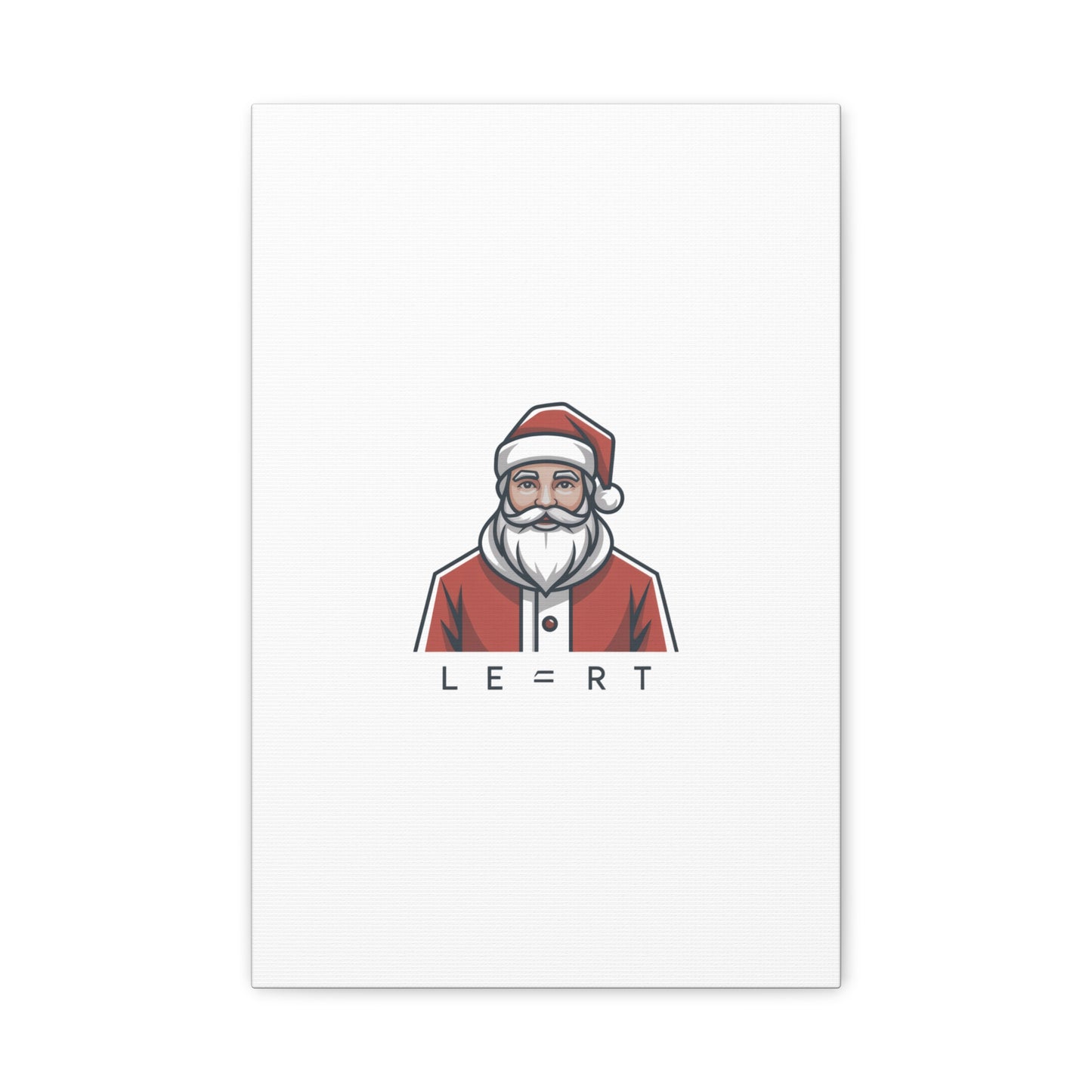 Minimal Santa Canvas, Modern Santa Graphic | Geometric Christmas Wall Art
