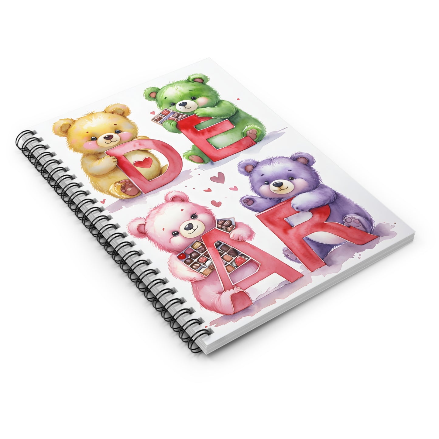 Dear Bears Spiral Notebook — Cute Teddy Letters Ruled Journal for Kids & Gifts