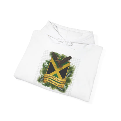 Jamaica Flag Pine Hoodie – Reggae Vibes "Out of Many, One People" Sweatshirt
