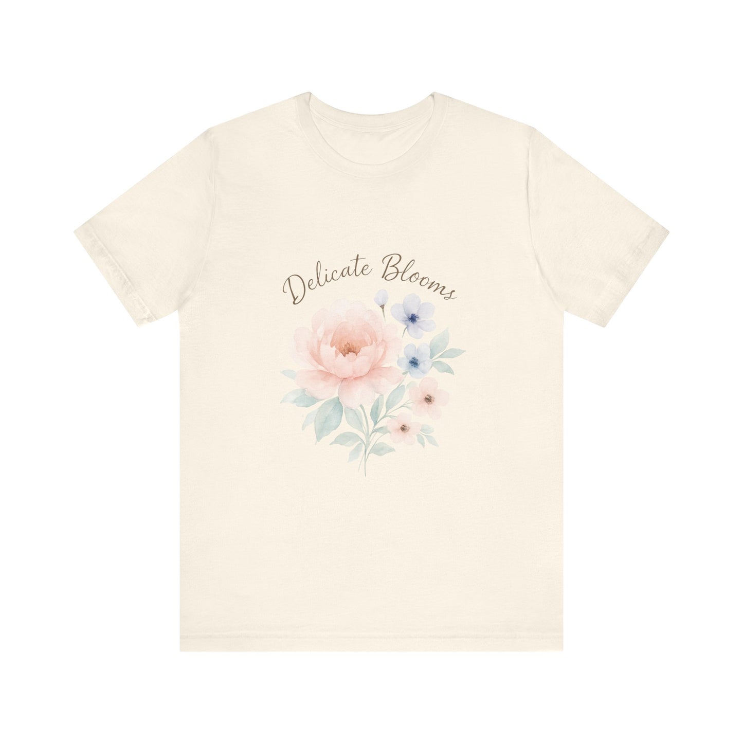 Delicate Blooms Floral Tee — Soft Pastel Flower Graphic T-Shirt