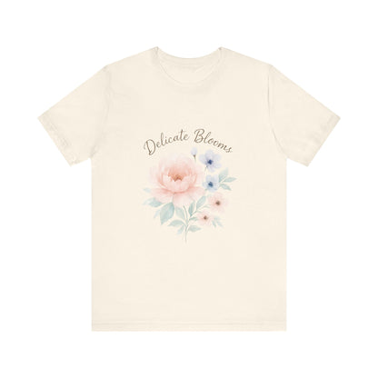 Delicate Blooms Floral Tee — Soft Pastel Flower Graphic T-Shirt