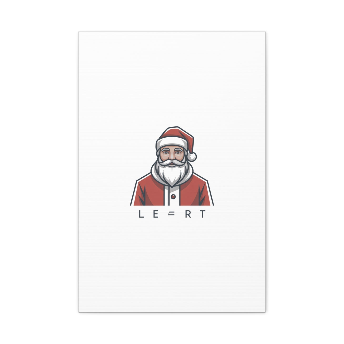 Minimal Santa Canvas, Modern Santa Graphic | Geometric Christmas Wall Art