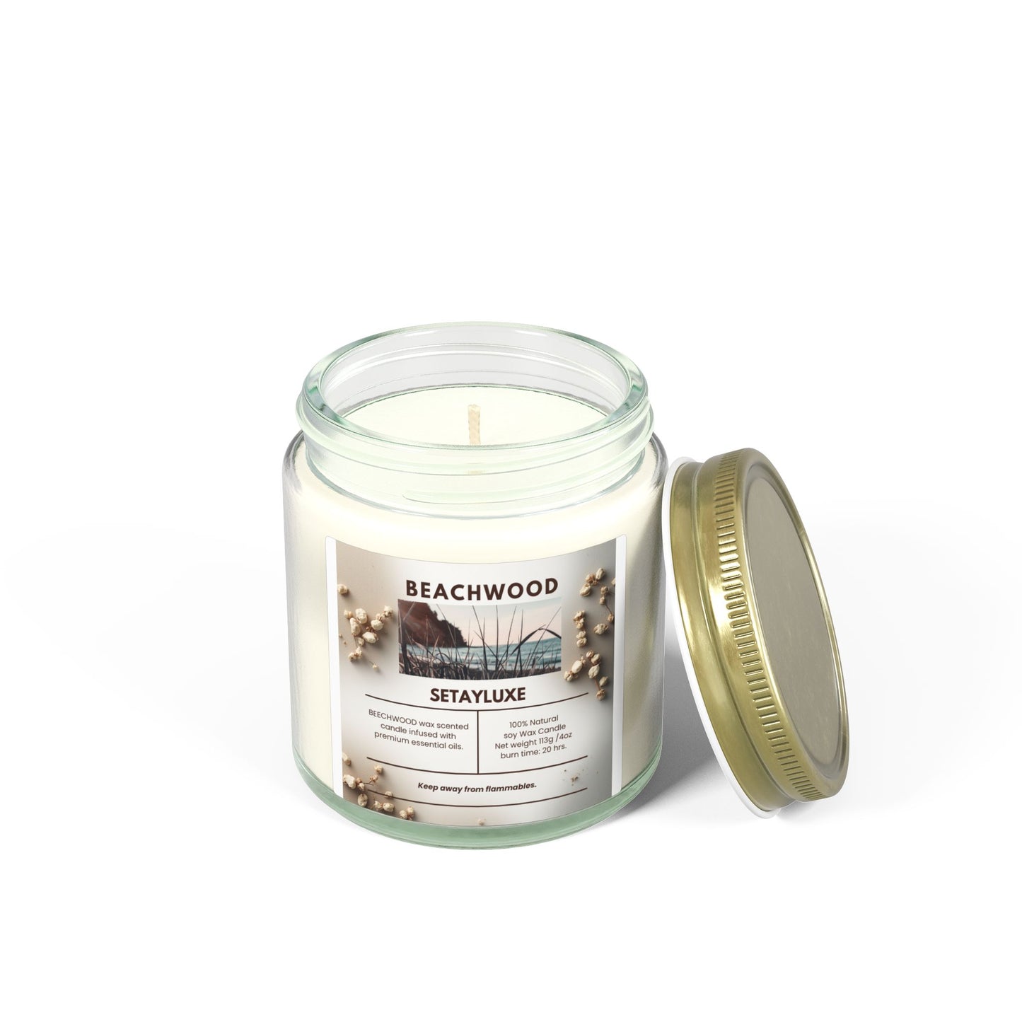 Beachwood Coconut Apricot Scented Candle (4oz/9oz)