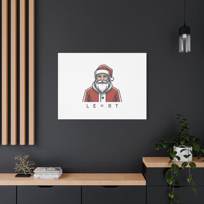 Minimal Santa Canvas, Modern Santa Graphic | Geometric Christmas Wall Art