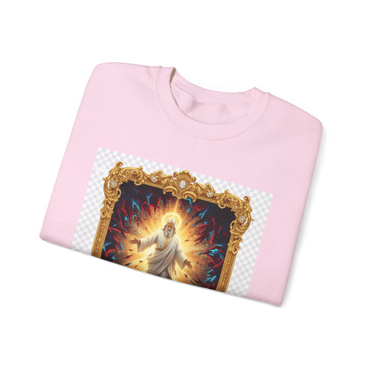 Christian Crewneck Sweatshirt — "A Present Help in Time of Trouble" Psalm 46 Design