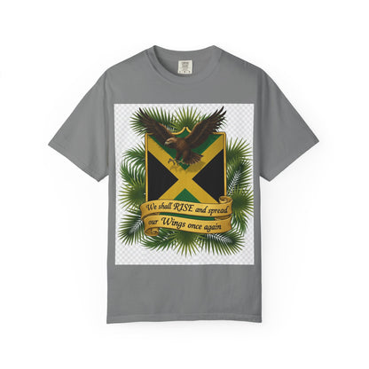 Jamaica Flag Eagle T-Shirt — "We shall RISE and spread our Wings once again" Patriotic Tee